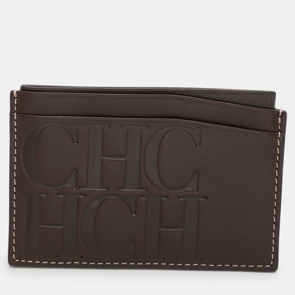 Ch Carolina Herrera Brown Card Holder